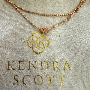 NWT Kendra Scott Emilie Rose Gold Multi Chain Necklace